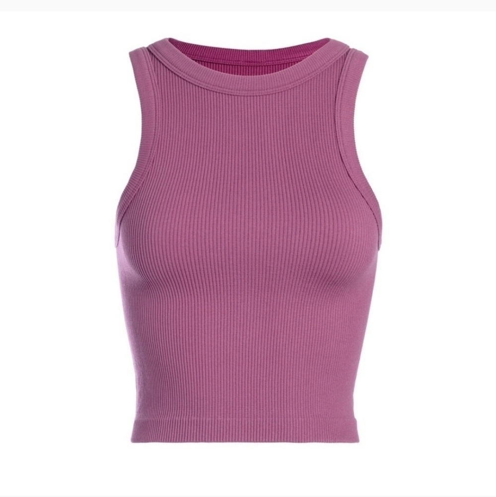 NWOT Maroon Seamless Crop One Size